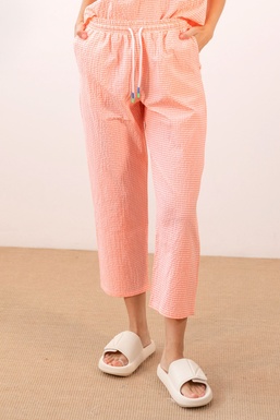 2502254 Pantalón Vichy Naranja