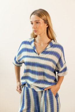 2502275 Blusa Estampado Rayas Azules