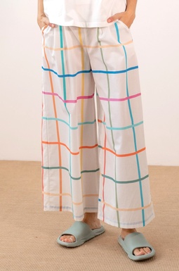 2502288 Pantalón Estampado Cuadros Colores