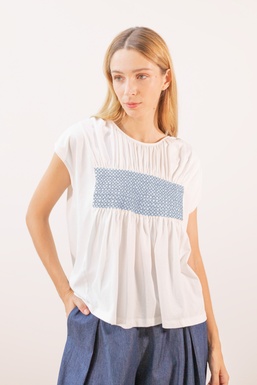 2502113BCap Camiseta Nido abeja Azul