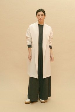 2503118ACap Coat Ecru  