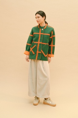 2503133 Coat Orange/ Green