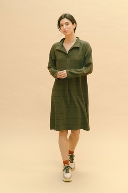 2503264 Dress Squares Green