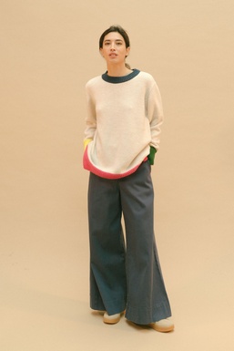 2503337 Pullover Ecru/ Pink/ Yellow