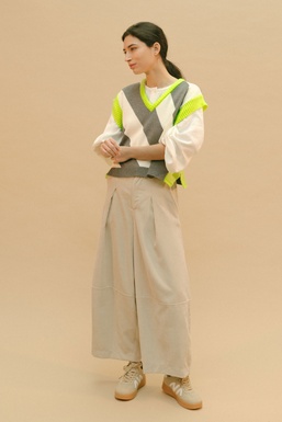 2503342 Vest Ecru/ Grey/ Fluor