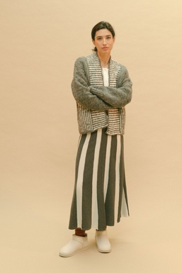 2503344 Cardigan Grey/ Ecru