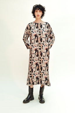 2504248 Dress Print Black/ Red