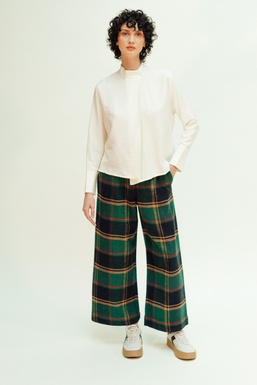 2504252Cap Pant Red/ Green squares