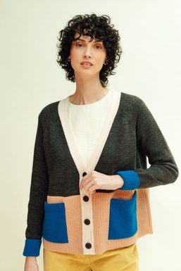 2504356 Jacket Grey/ Blue/ Brown