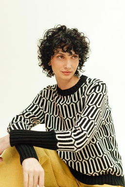 2504361 Pullover Black/ White