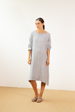 2601203 Vestido Azul Jaspeado