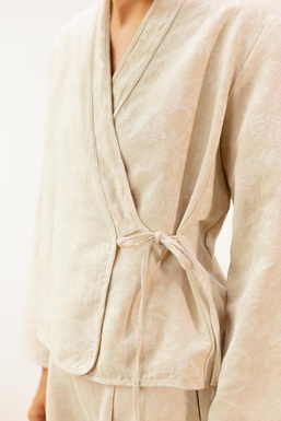 2601225 Kimono Jacquar Beige