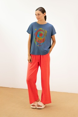 2601141 Camiseta Azul Círculo