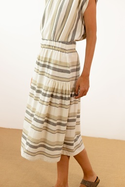 2601173Cap Falda Rayas gris, verde