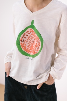 2603258Cap Camiseta Cruda Fruta o Flor