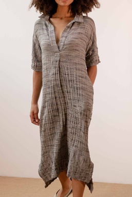 2501130Cap Vestido Negro jaspeado