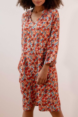 2501272 Vestido Estamp. Rojo