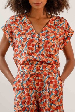 2501273Cap Blusa Estamp. Roja