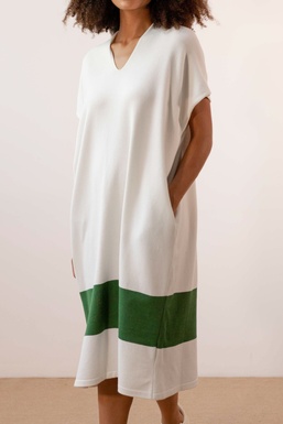 2501391 Vestido Crudo/ Verde