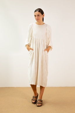 2501124BCap Vestido Crudo