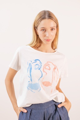 2502107 Camiseta Cruda Caras